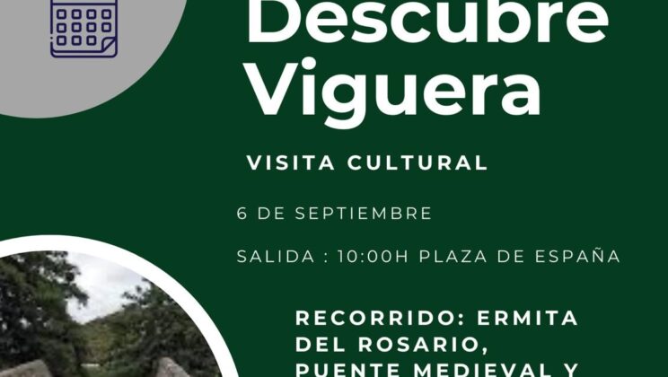 6 De septiembre, visita guiada gratuita a las ermitas de San Esteban y de la virgen del Rosario y al puente medieval. Inscripciones en reynodeviguera@gmail.com
